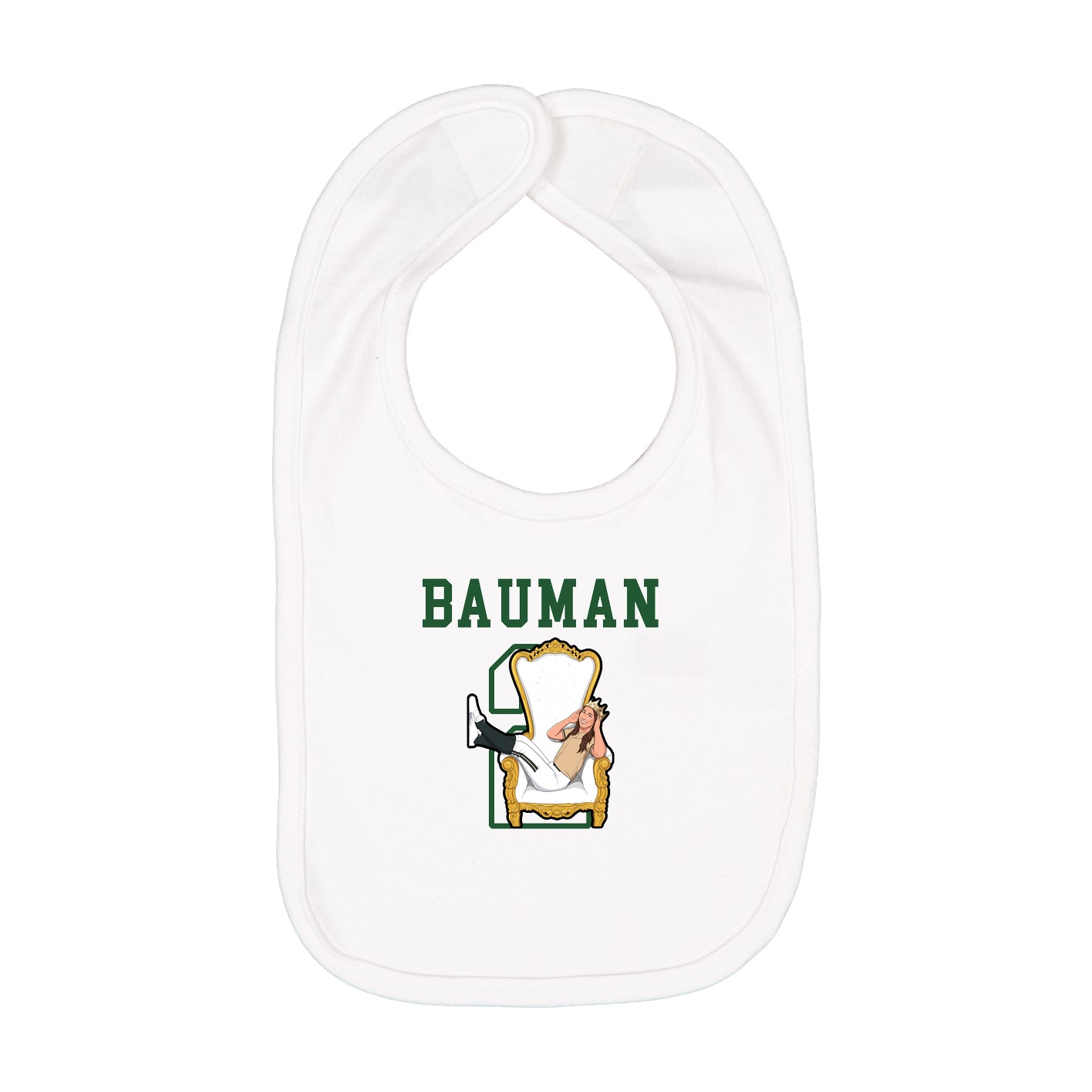 Infant Bib — Shirsey in White
