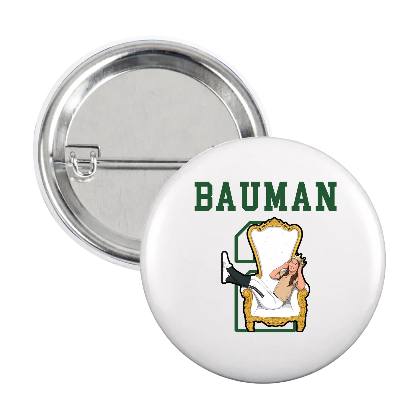 Game Day Button — Shirsey in White