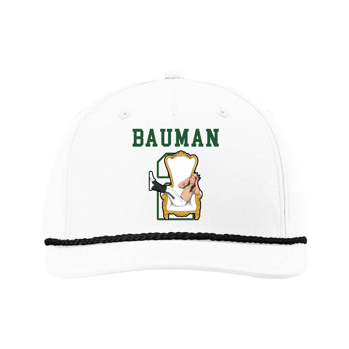 Five-Panel Classic Rope Cap — Shirsey in White