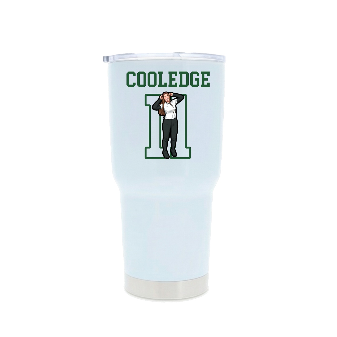 30oz Stainless Steel Tumbler — Shirsey in White