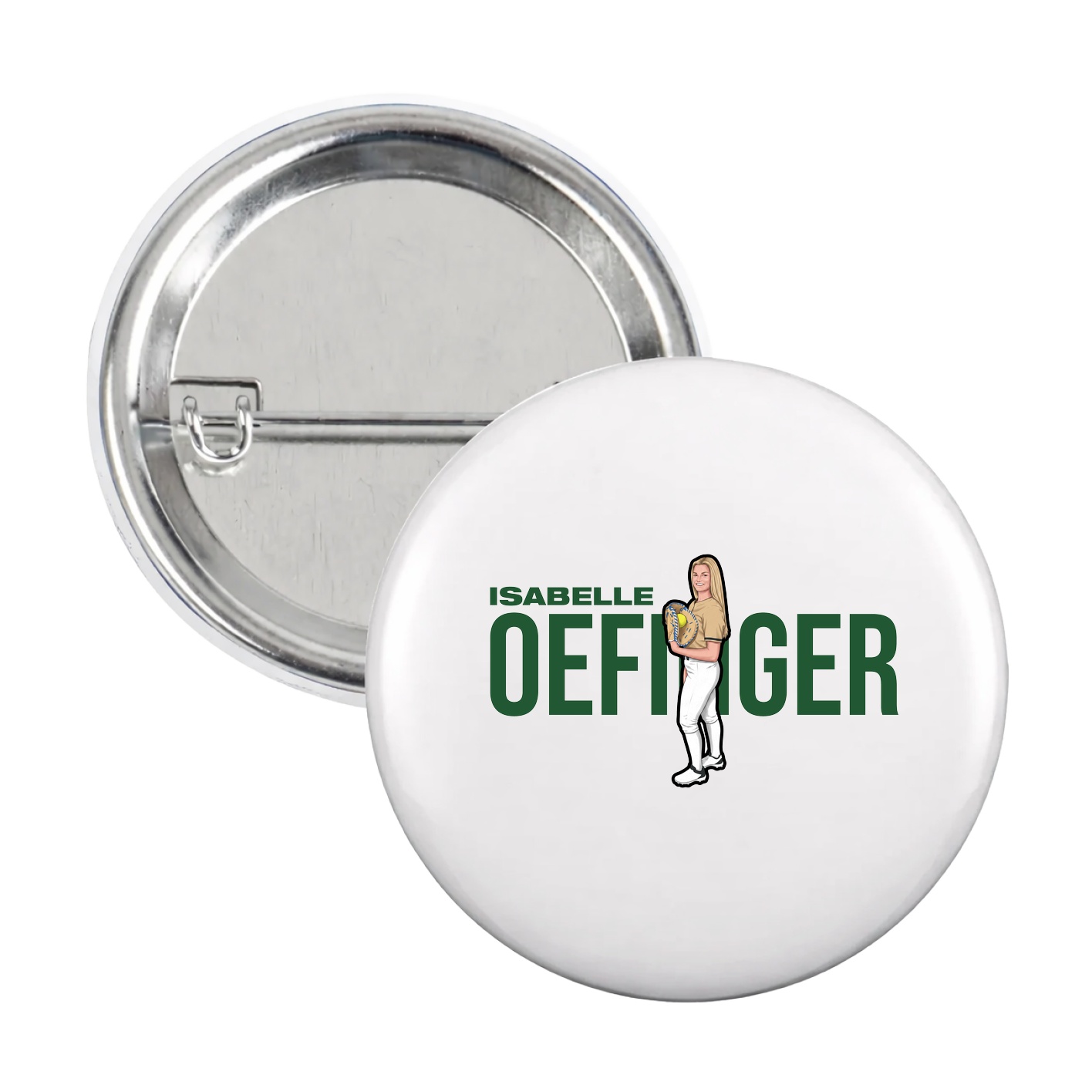 Game Day Button — Player Name in White