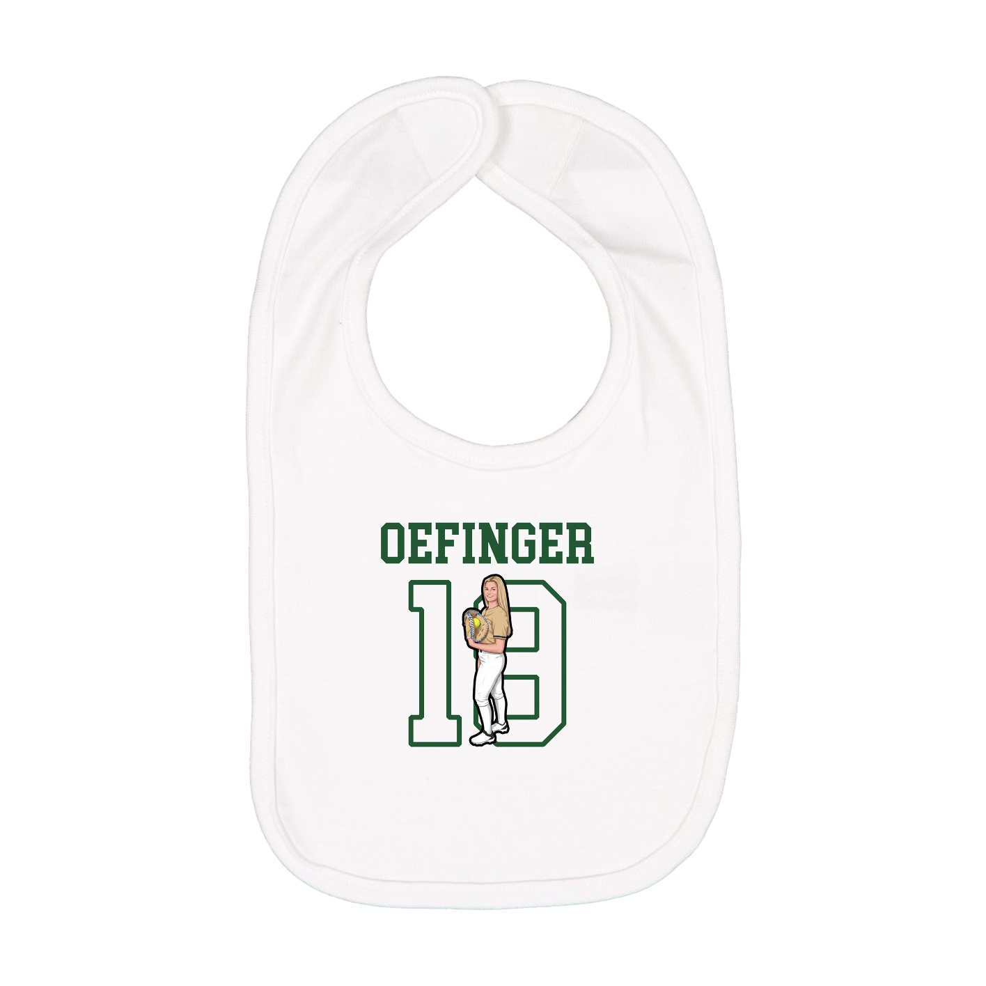 Infant Bib — Shirsey in White