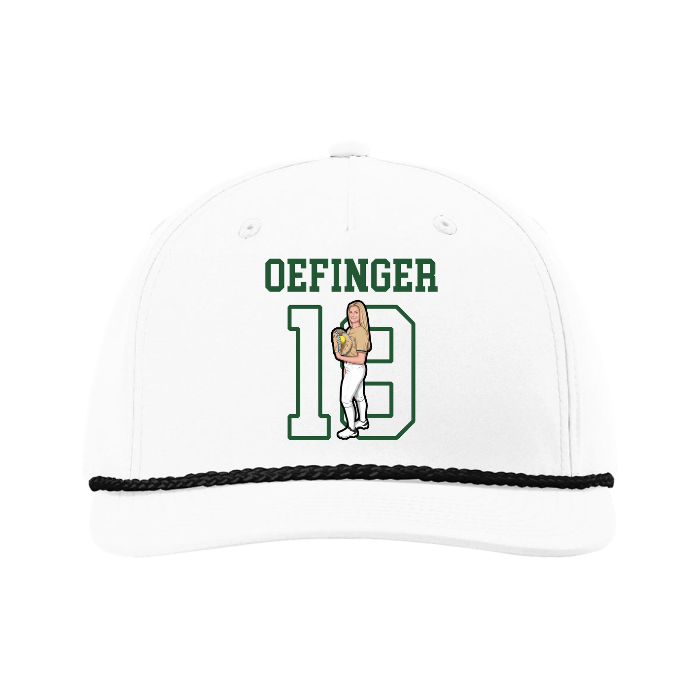 Five-Panel Classic Rope Cap — Shirsey in White
