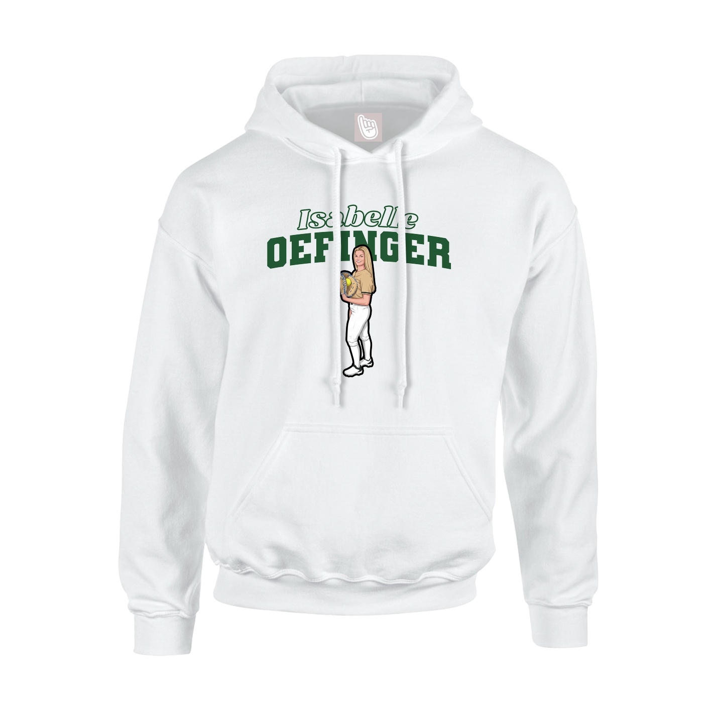 Hoodie — Name Arch in White