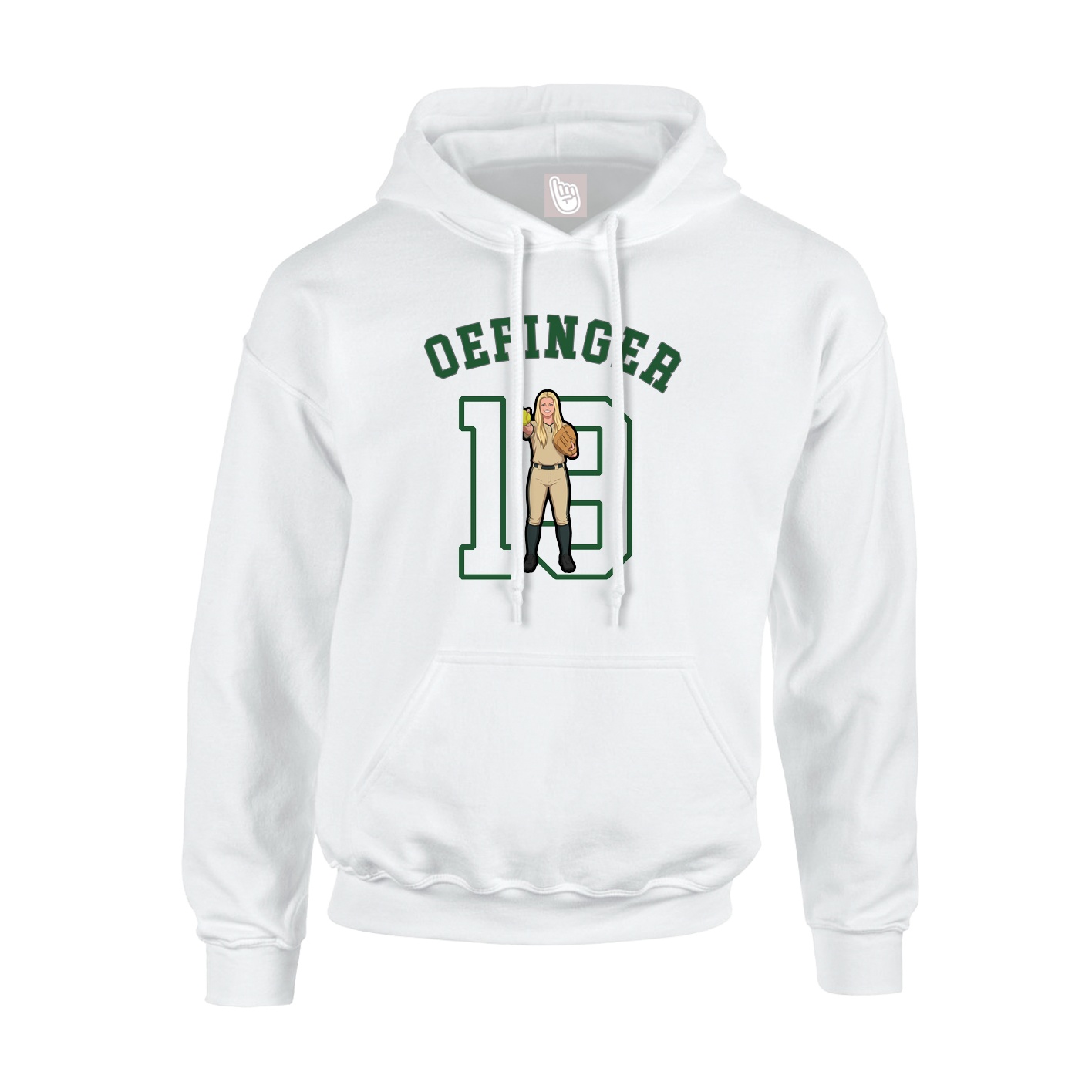 Youth Hoodie — Shirsey Arch in White