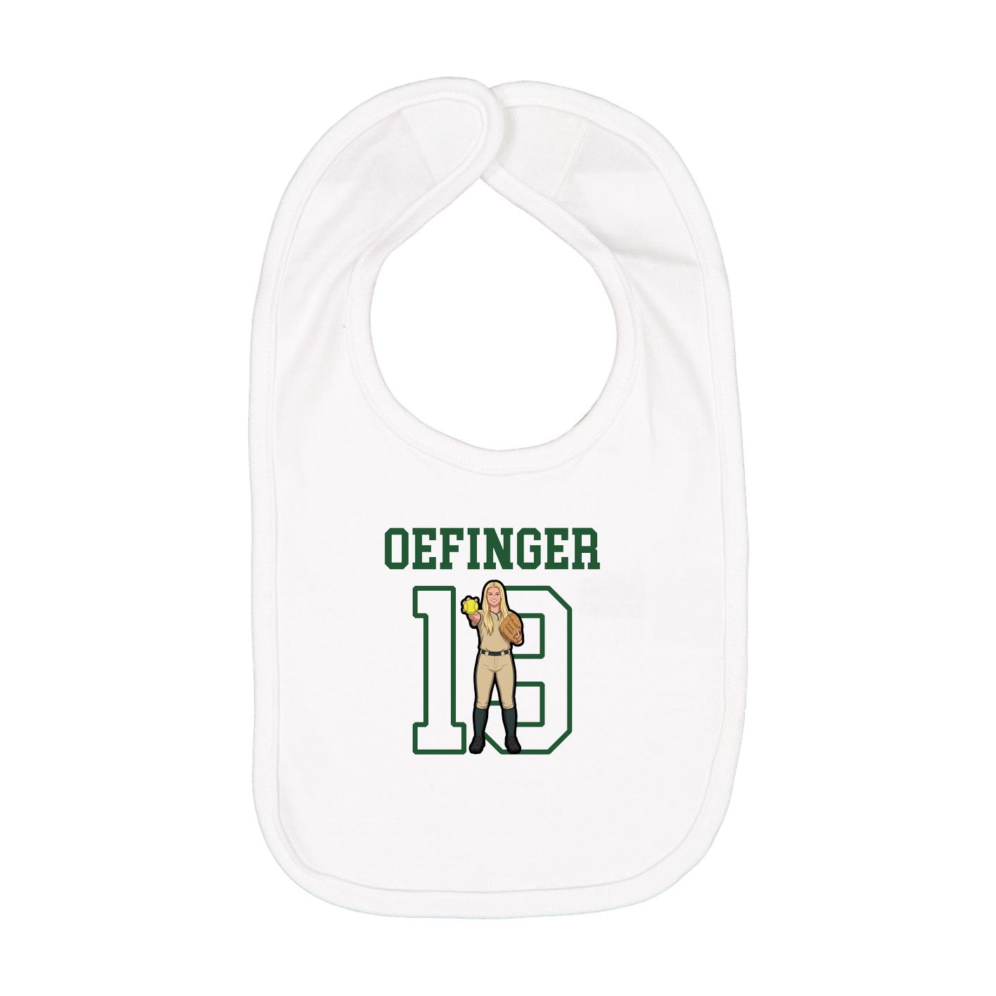 Infant Bib — Shirsey in White