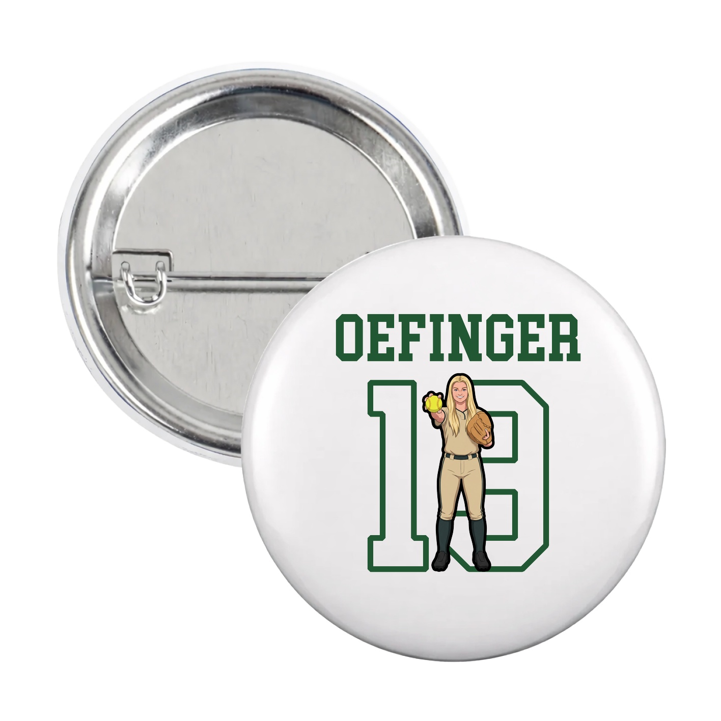 Game Day Button — Shirsey in White