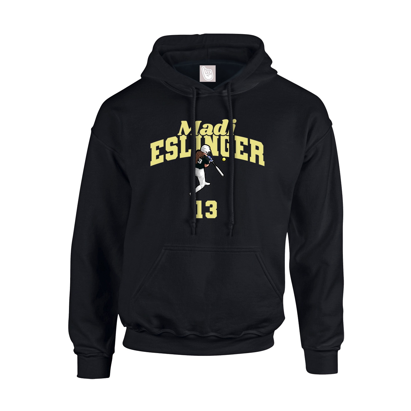 Youth Hoodie — Signature Arch in Black