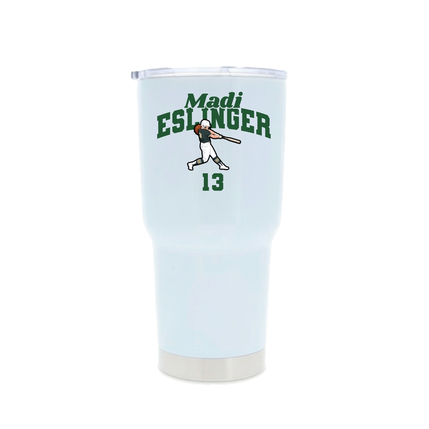 30oz Stainless Steel Tumbler — Signature Arch in White