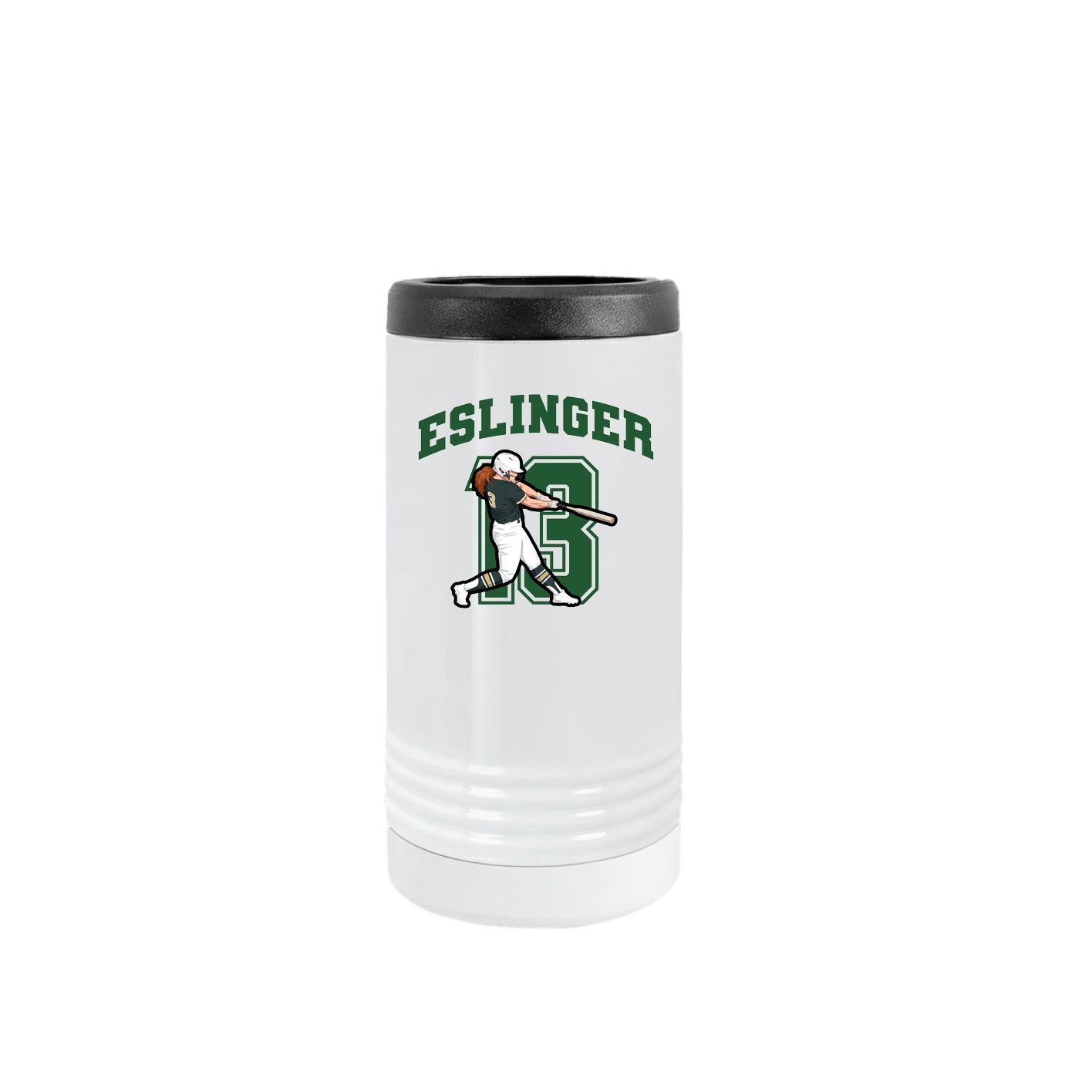Slim Beverage Holder — Number in White