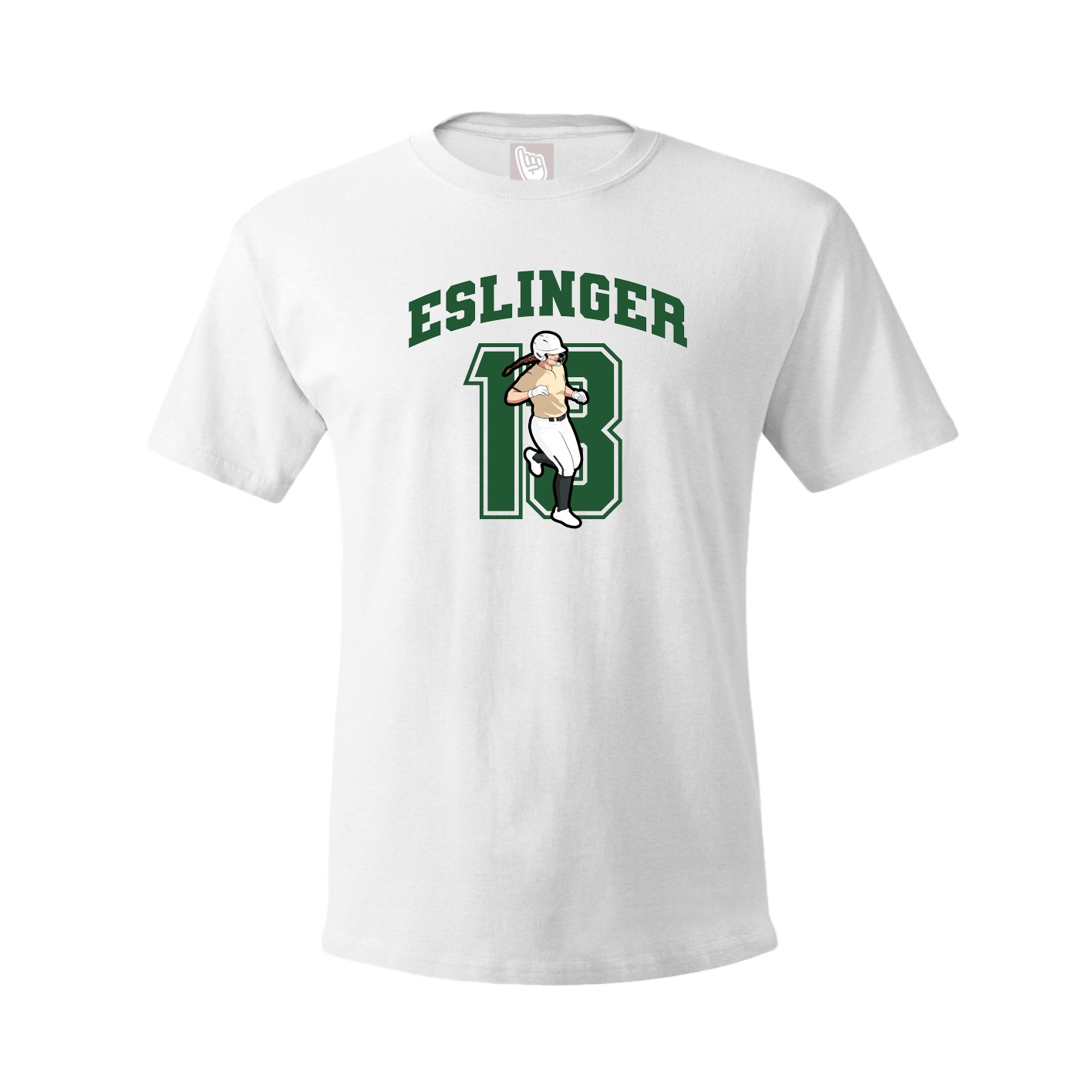 Youth Tee — Number in White