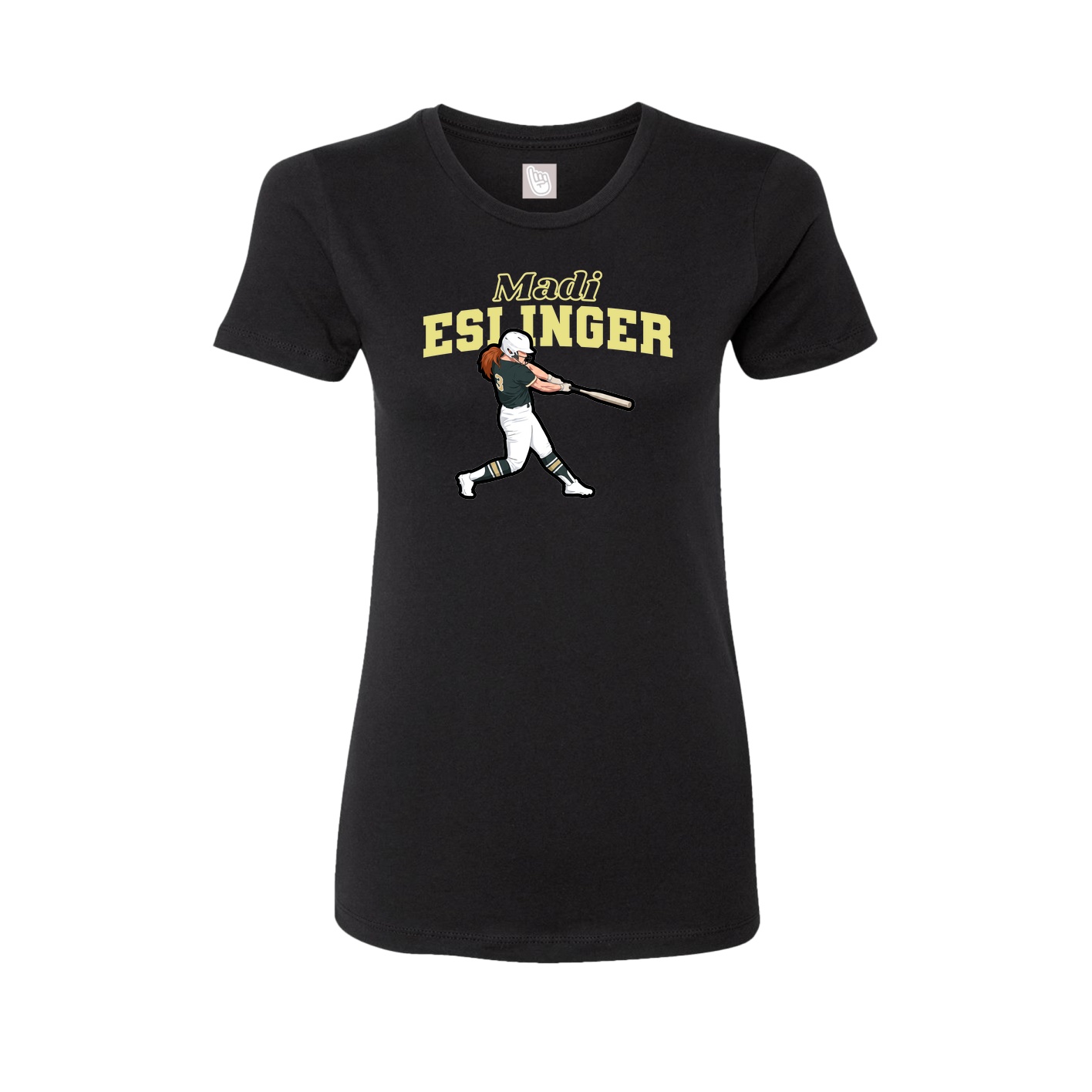 Fitted Women's Tee — Name Arch in Black