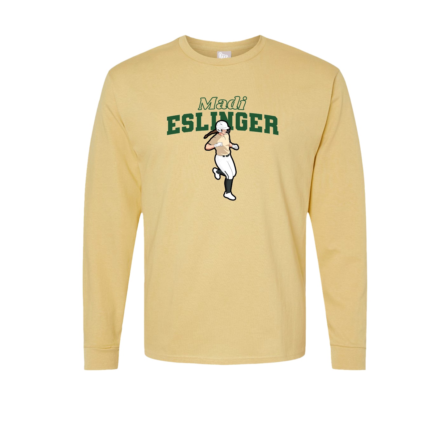 Long Sleeve Tee — Name Arch in Vegas Gold