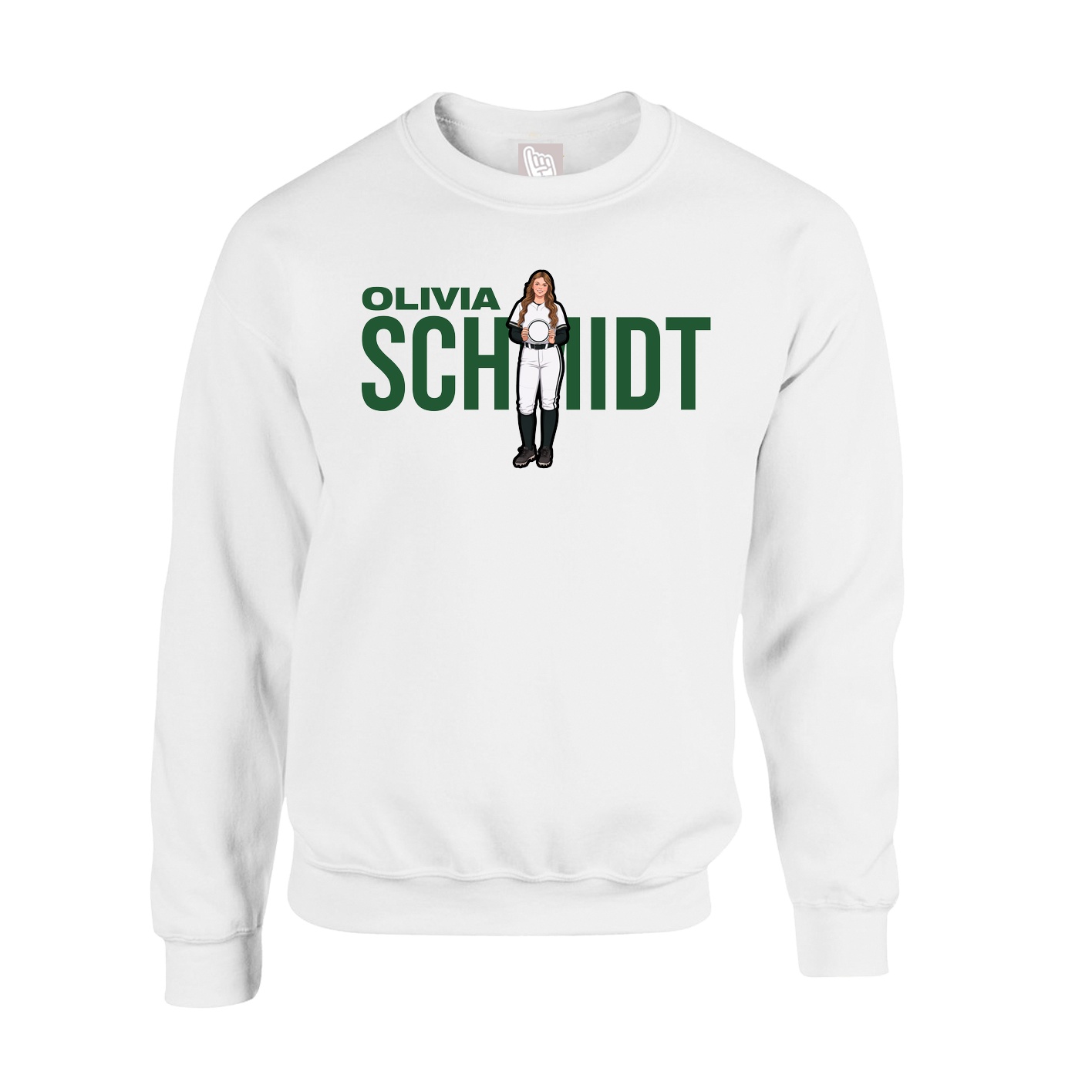 Fleece Crew — Player Name in White