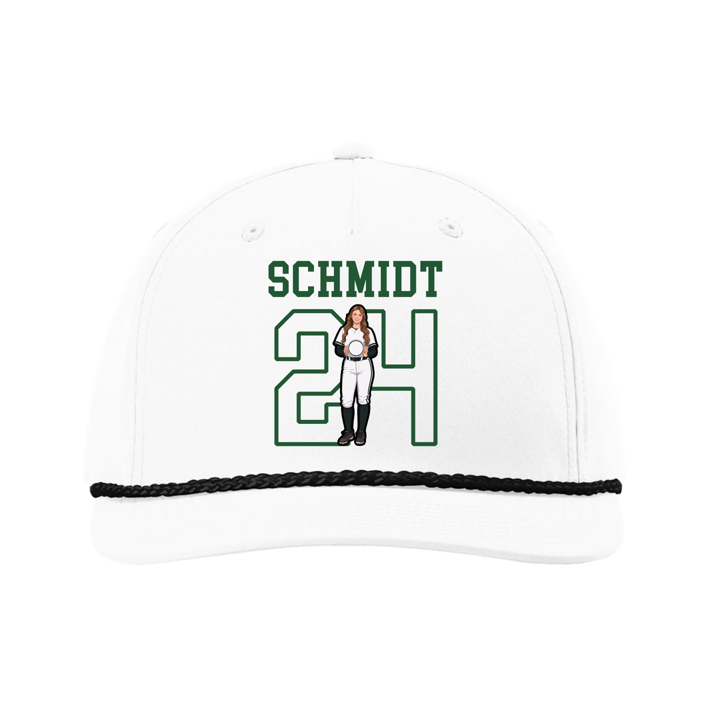 Five-Panel Classic Rope Cap — Shirsey in White