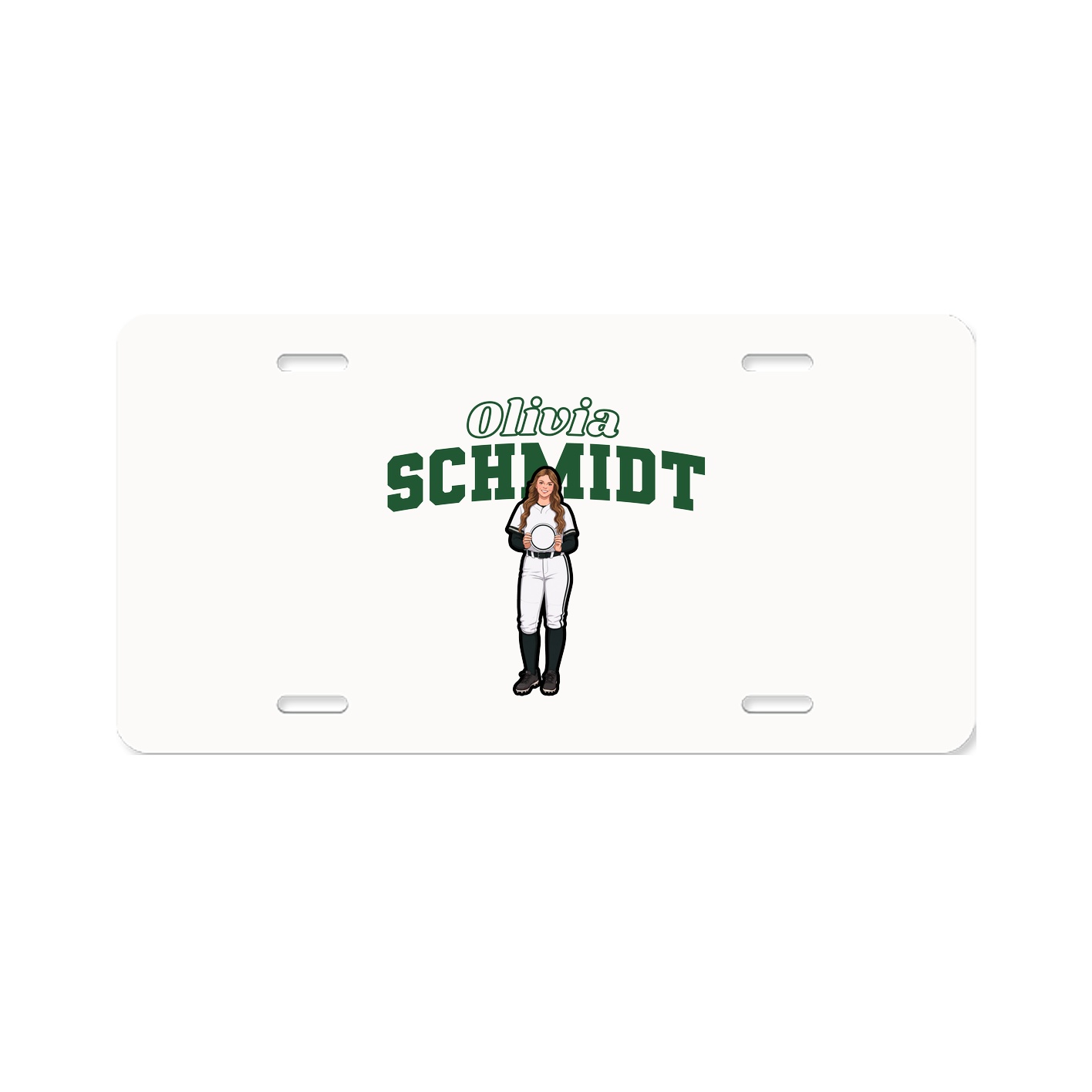 License Plate — Name Arch in Classic