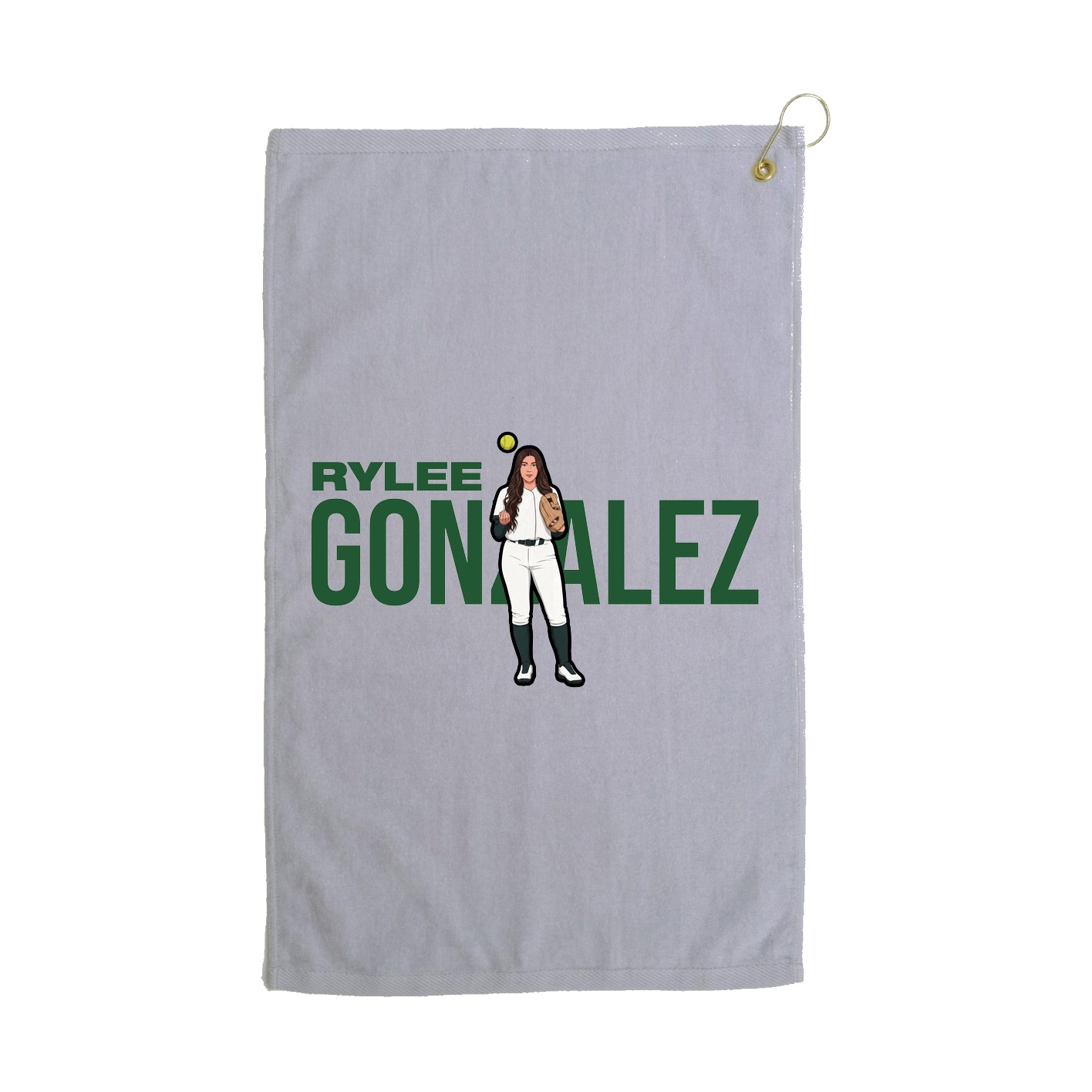 Golf Towel — Player Name in Grey