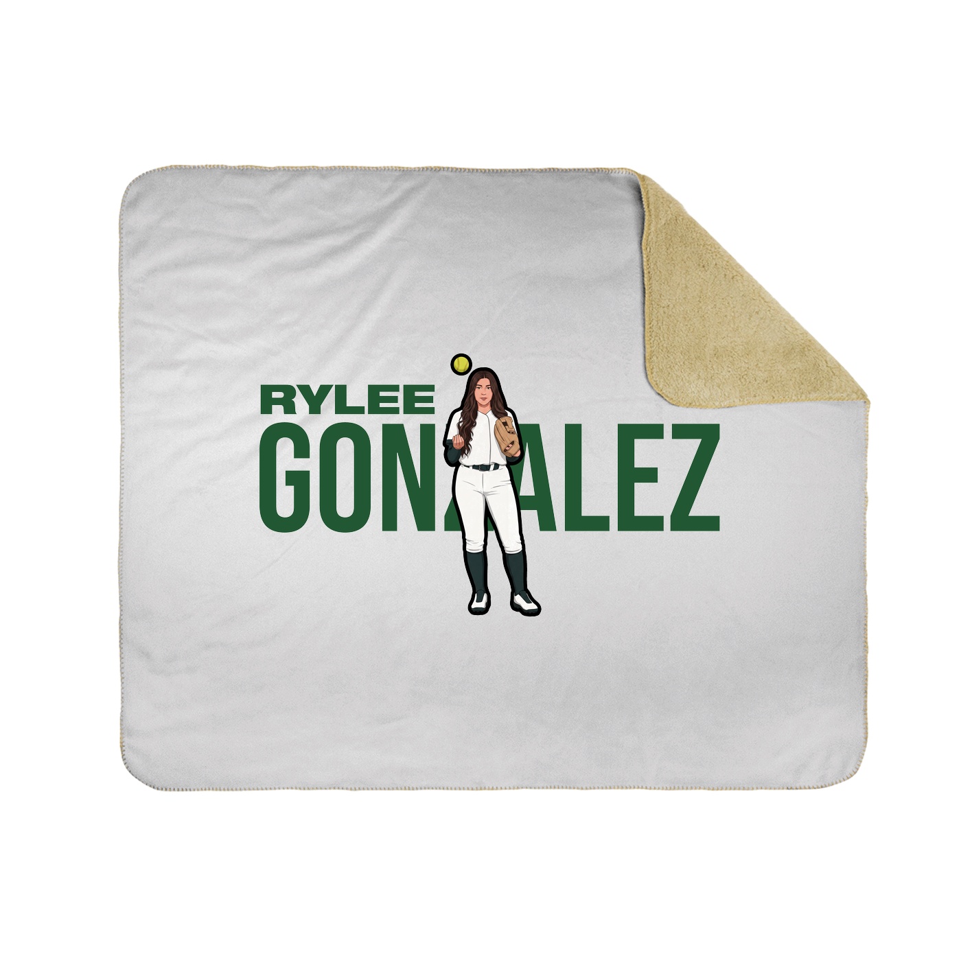 Throw Blanket — Player Name in White