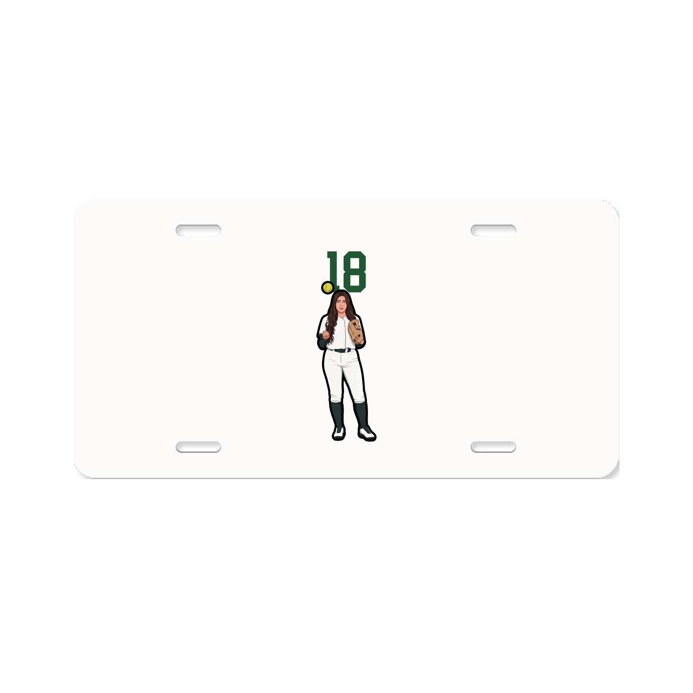 License Plate — Number Top in Classic