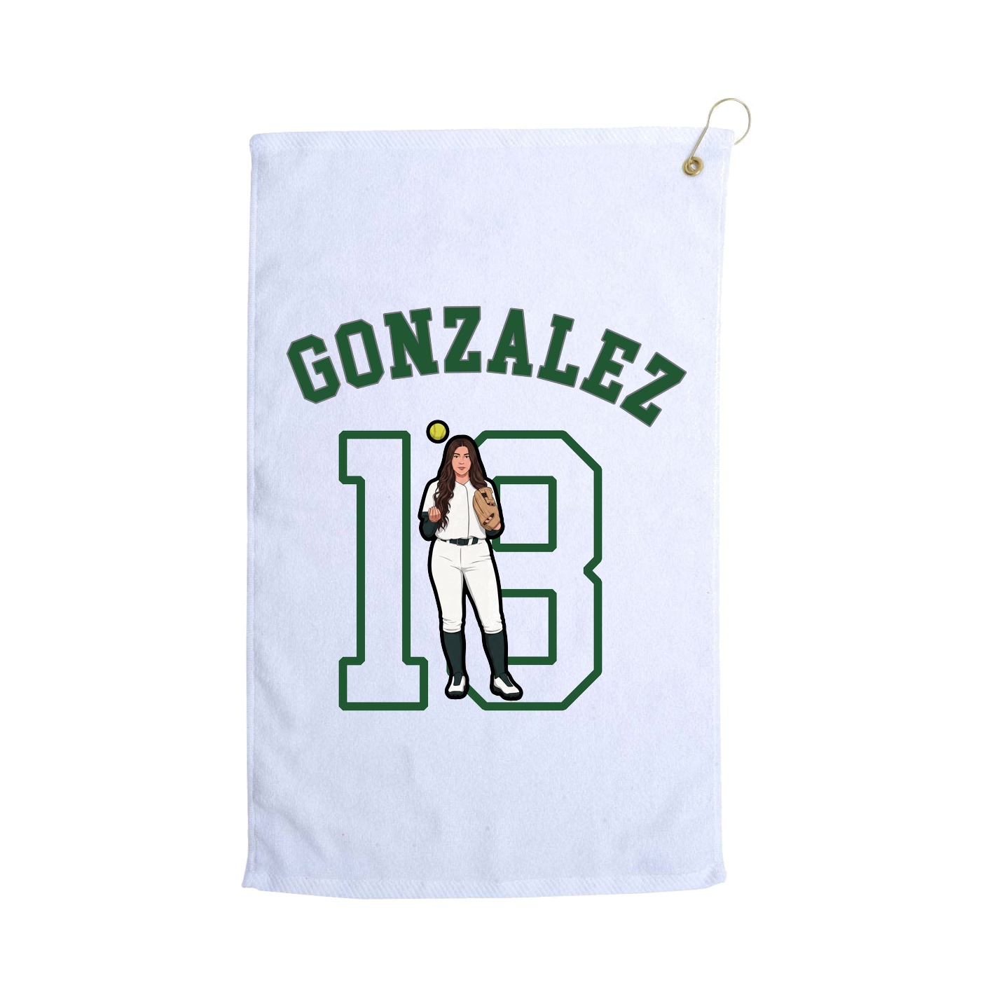 Golf Towel — Shirsey Arch in White