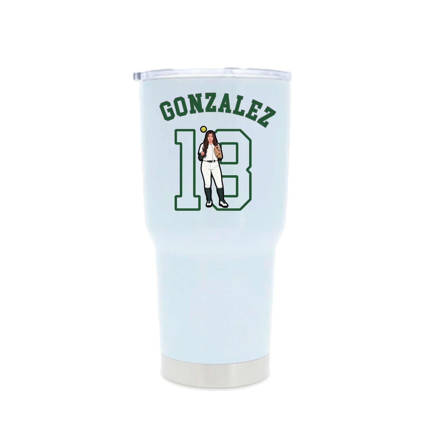 30oz Stainless Steel Tumbler — Shirsey Arch in White