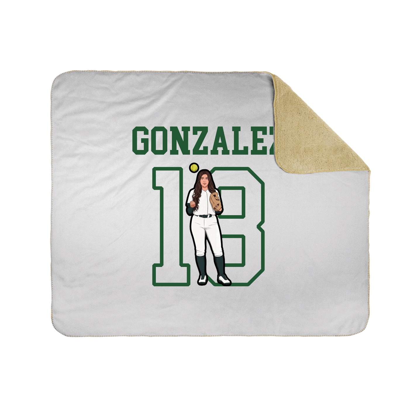 Throw Blanket — Shirsey in White