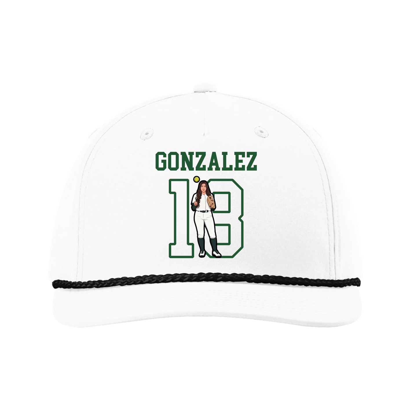 Five-Panel Classic Rope Cap — Shirsey in White