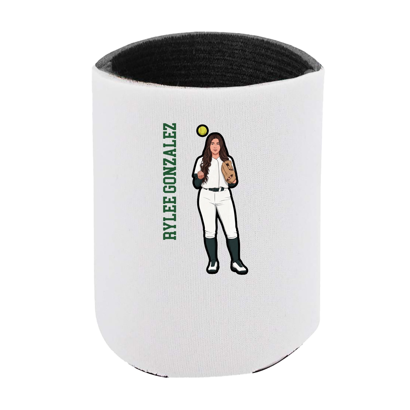 Can Holder — Name Vertical in White