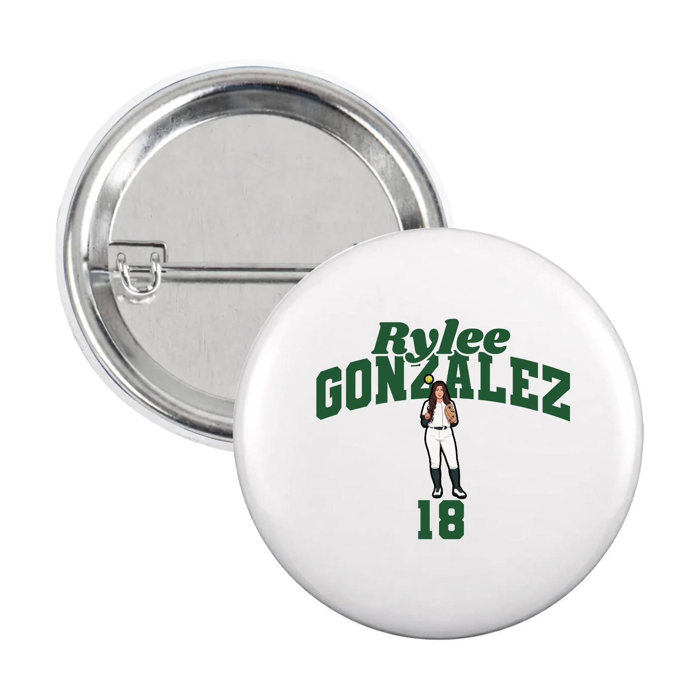 Game Day Button — Signature Arch in White