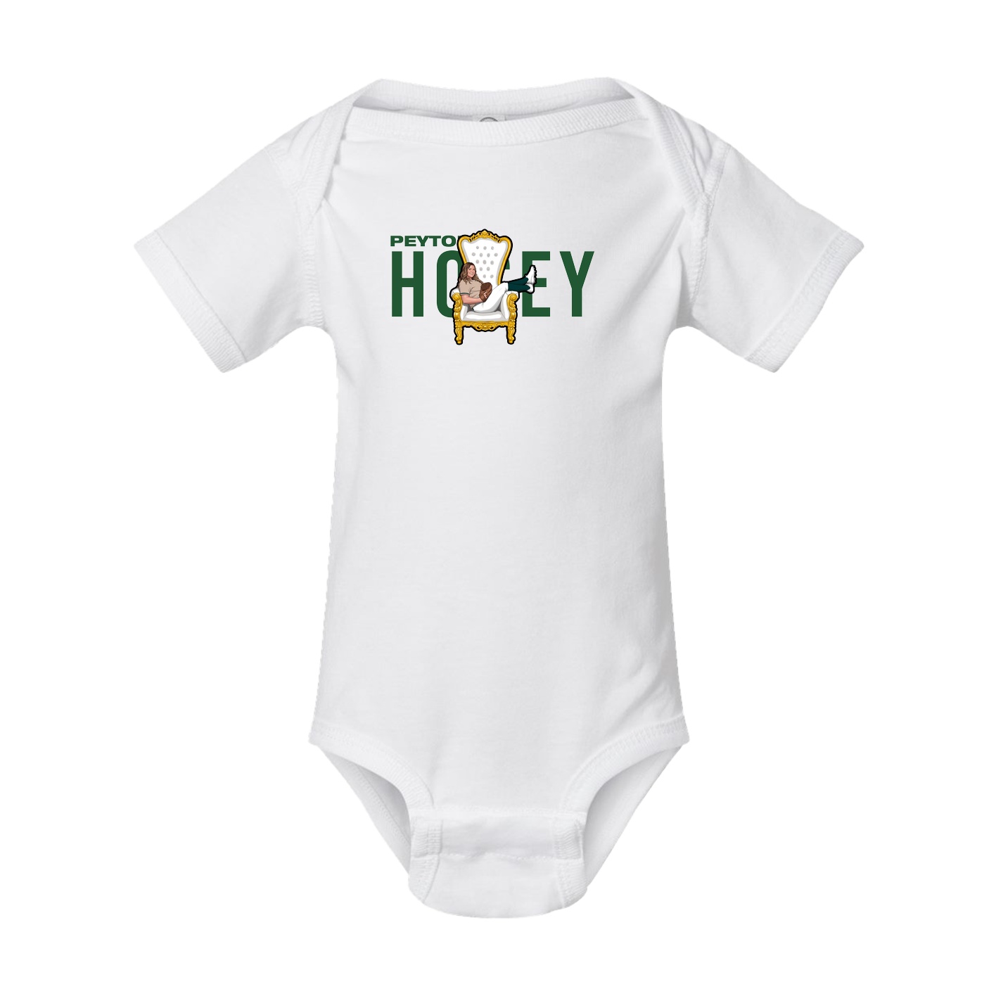 Baby Onesie — Player Name in White