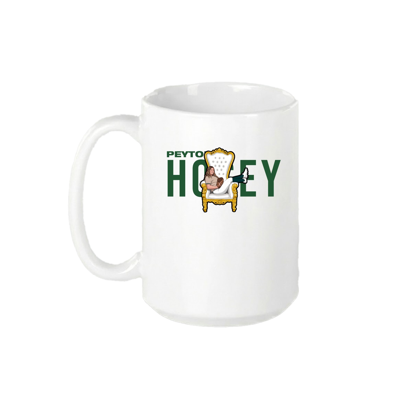 15oz Coffee Mug — Player Name in White