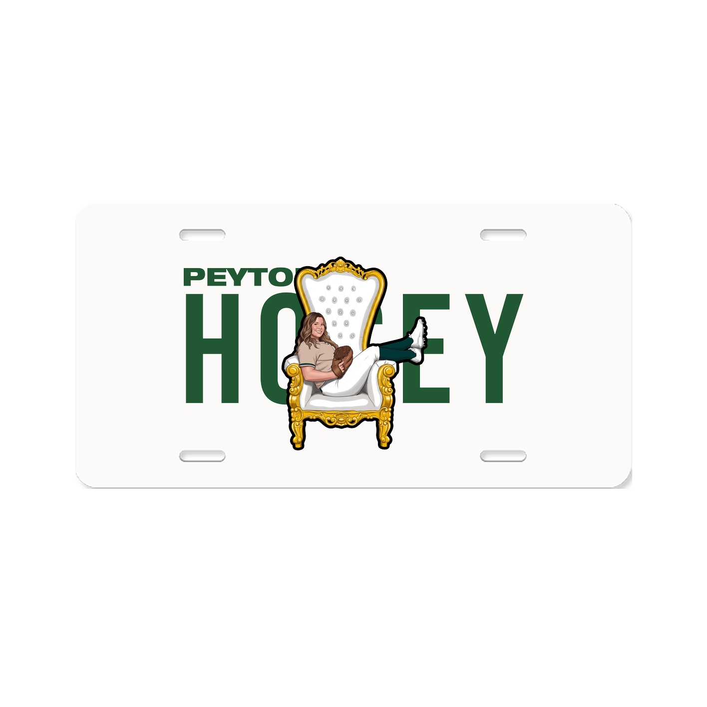 License Plate — Player Name in Classic