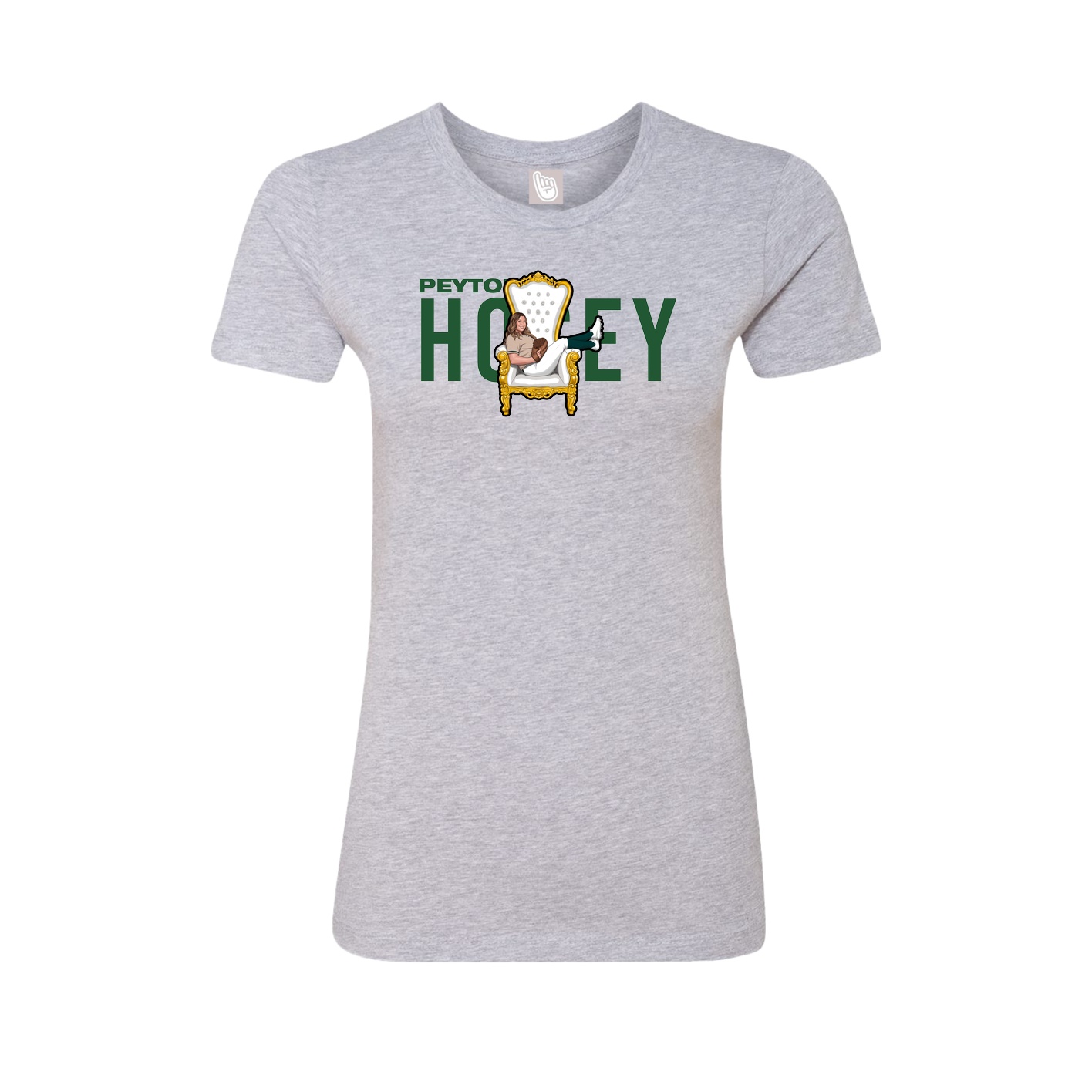 Fitted Women's Tee — Player Name in Grey