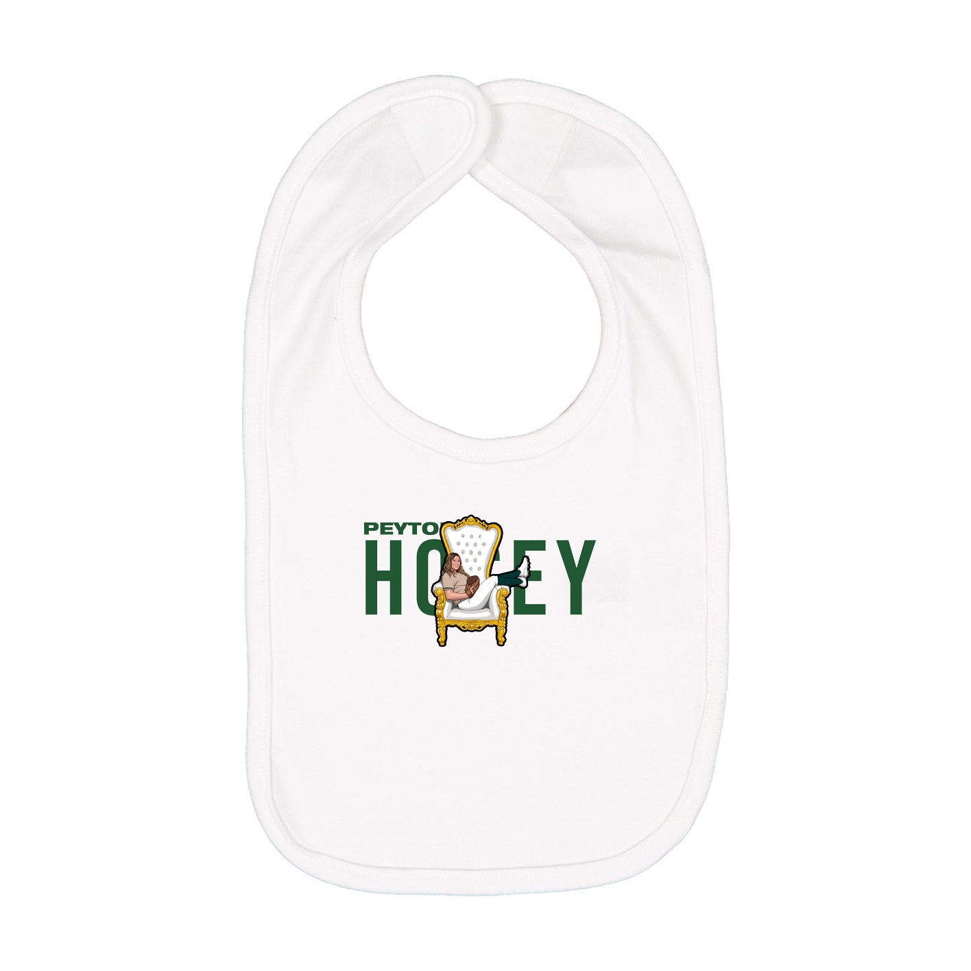 Infant Bib — Player Name in White