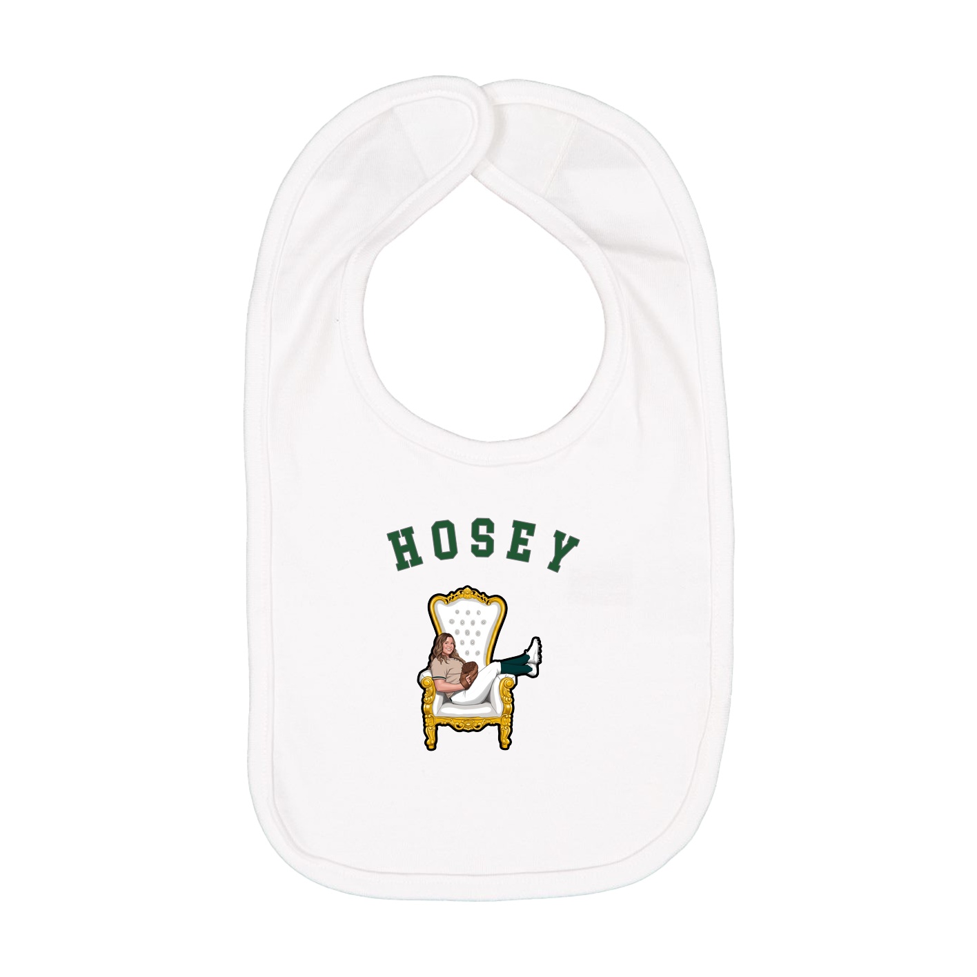 Infant Bib — Shirsey Arch in White