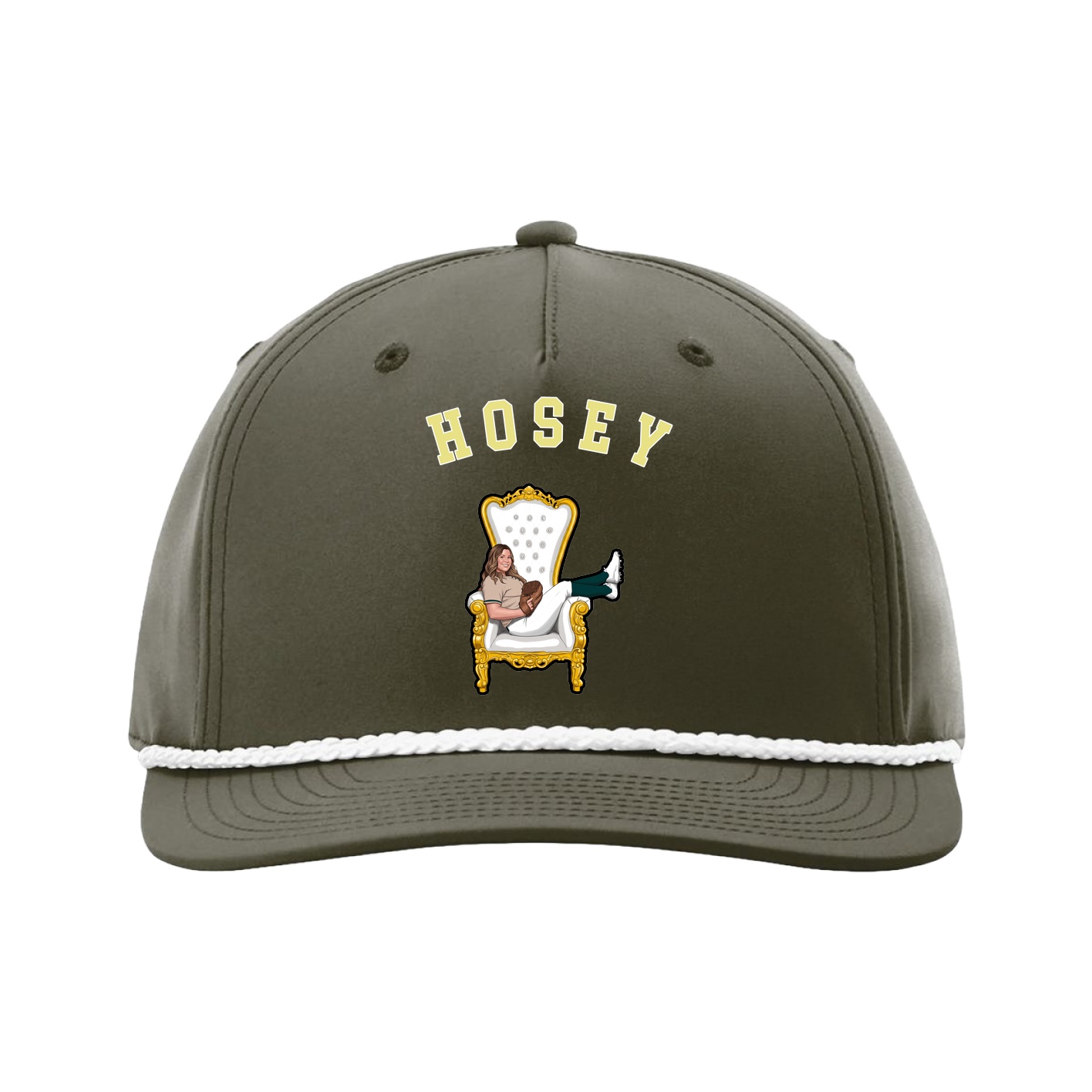 Five-Panel Classic Rope Cap — Shirsey Arch in Green