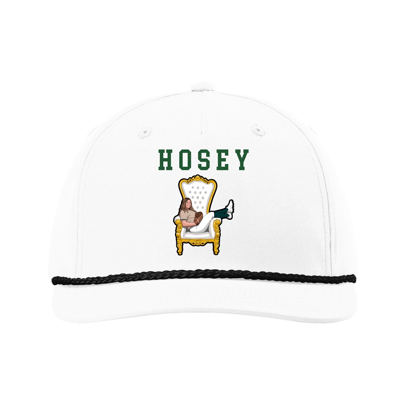 Five-Panel Classic Rope Cap — Shirsey in White