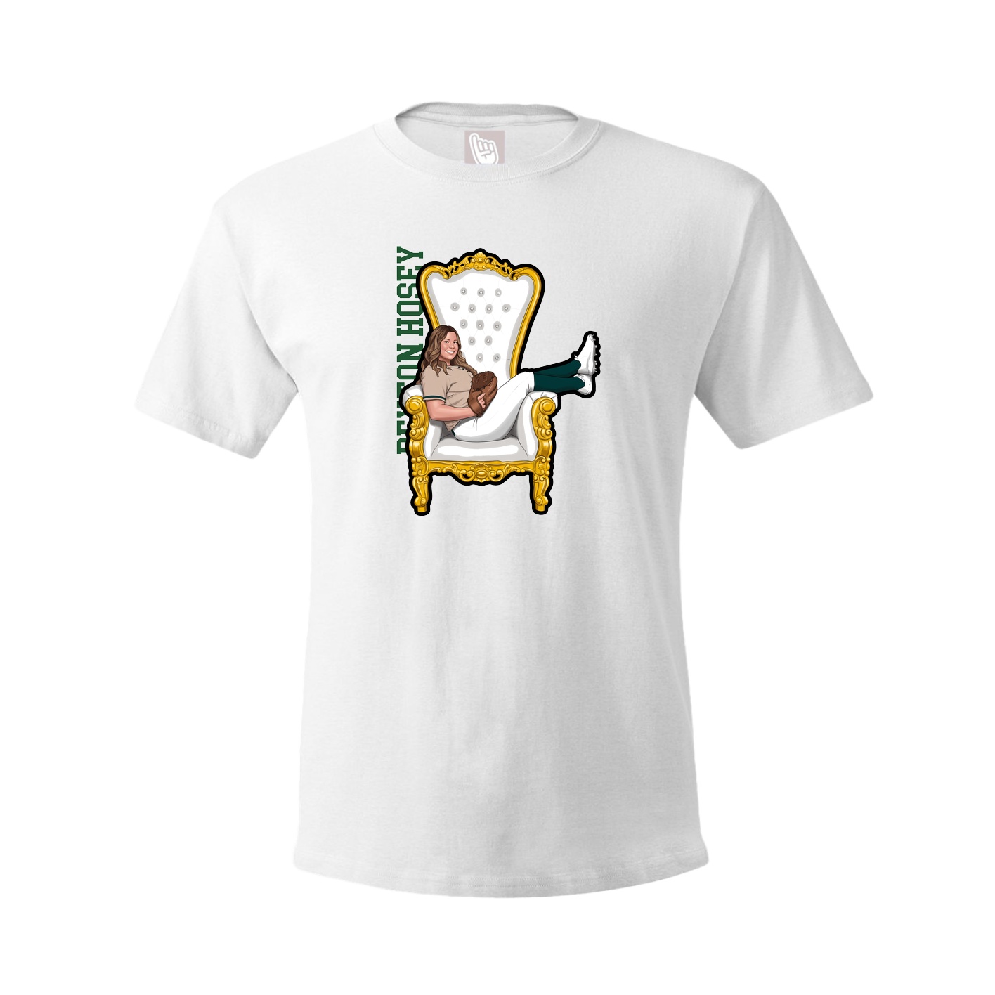 Tee — Name Vertical in White