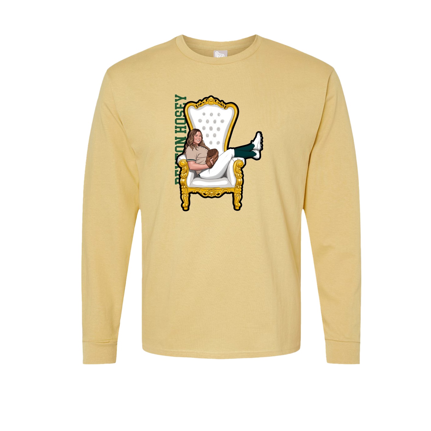 Long Sleeve Tee — Name Vertical in Vegas Gold