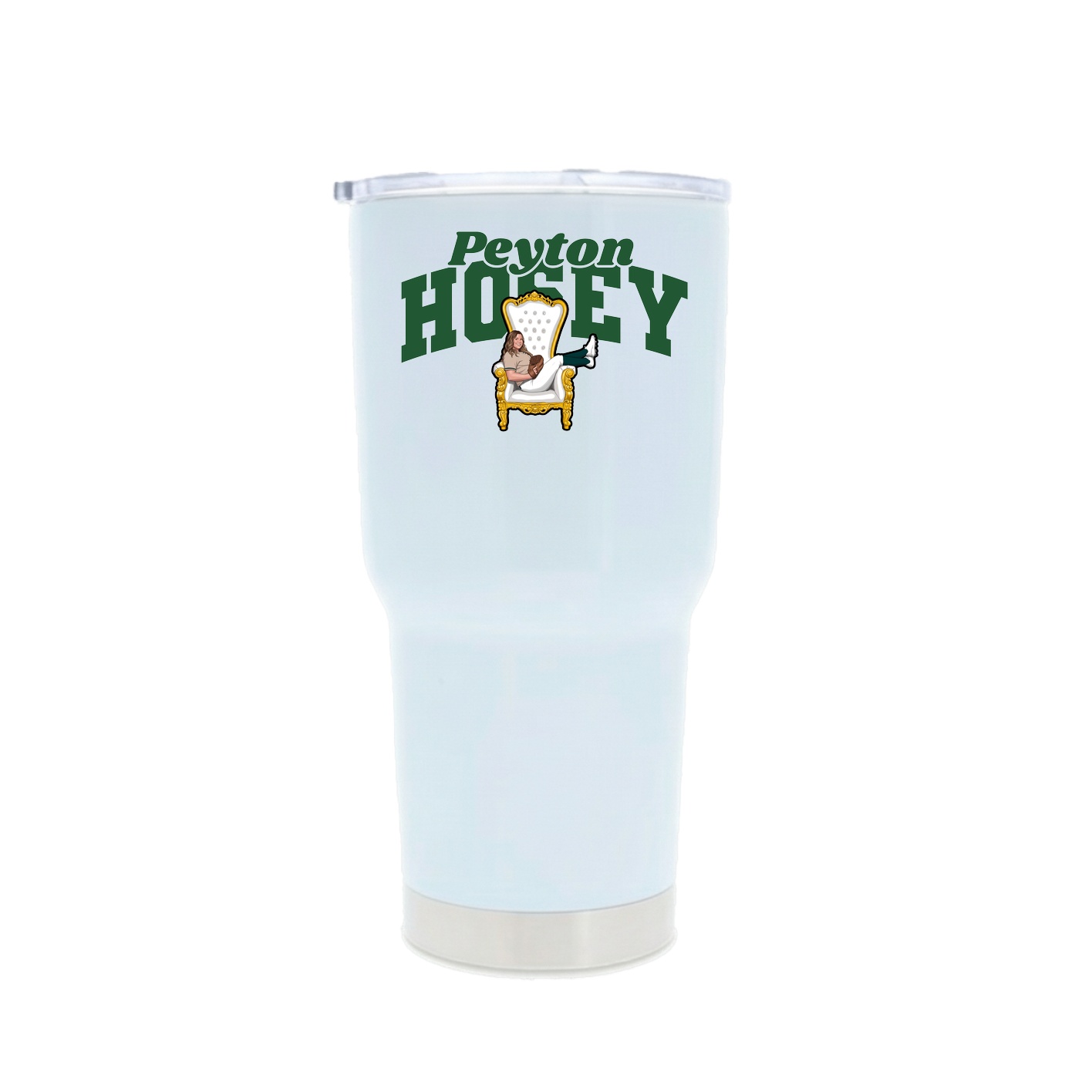 30oz Stainless Steel Tumbler — Signature Arch in White