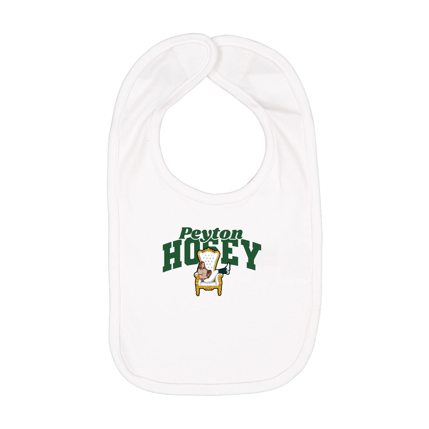 Infant Bib — Signature Arch in White