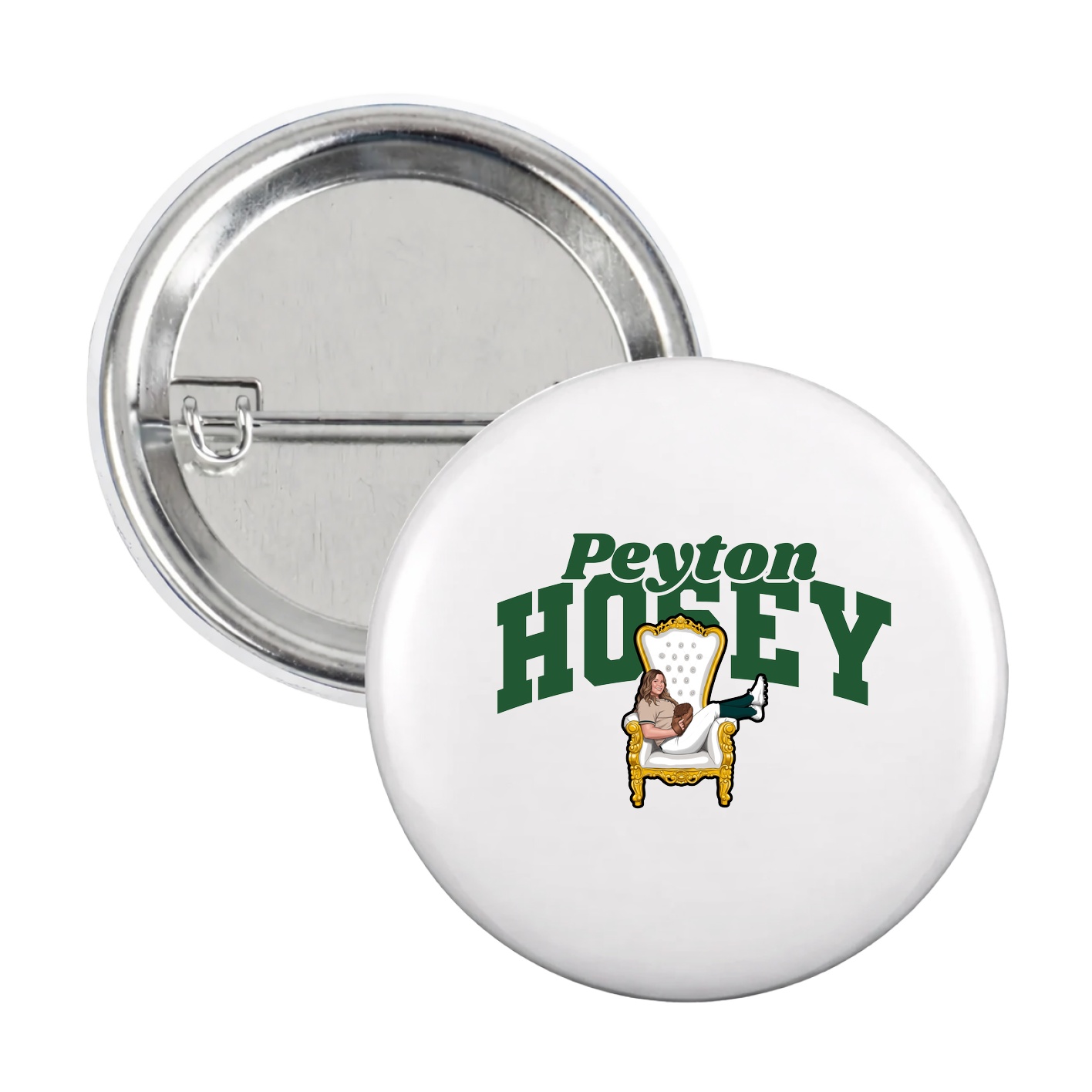 Game Day Button — Signature Arch in White
