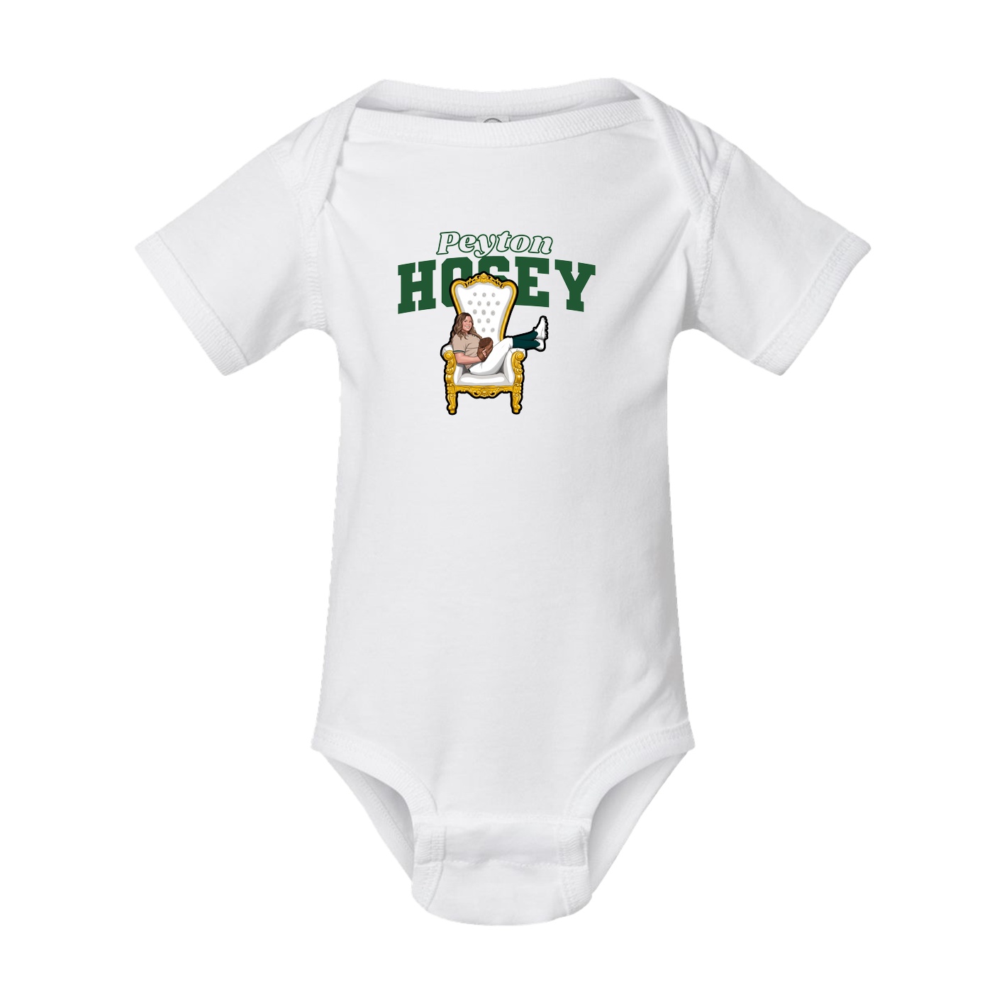 Baby Onesie — Name Arch in White