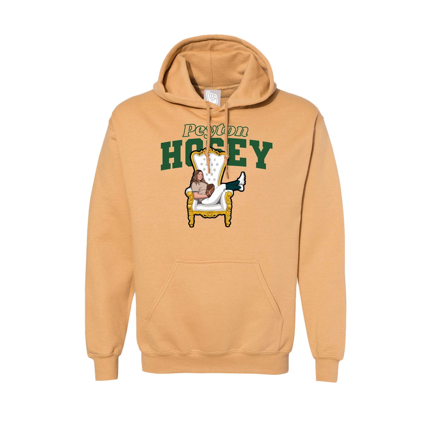 Hoodie — Name Arch in Vegas Gold