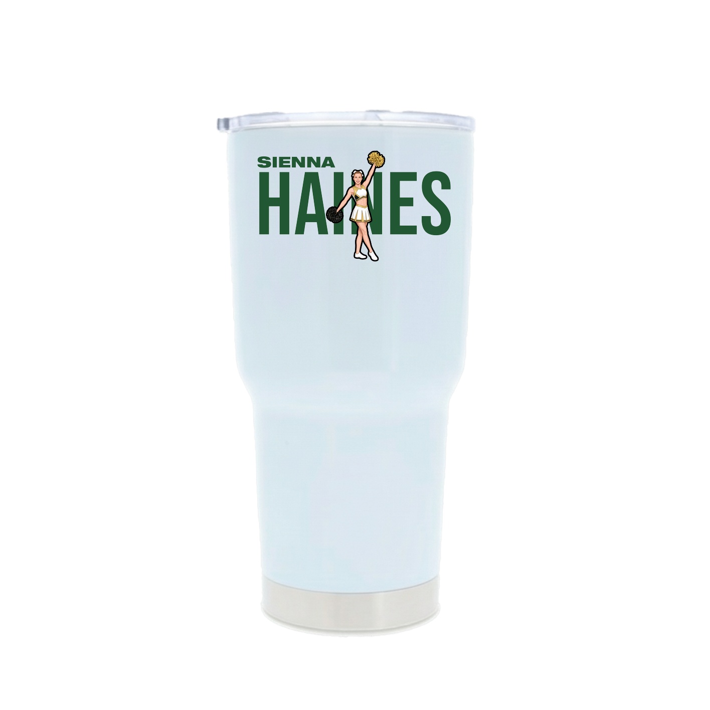 30oz Stainless Steel Tumbler — Player Name in White