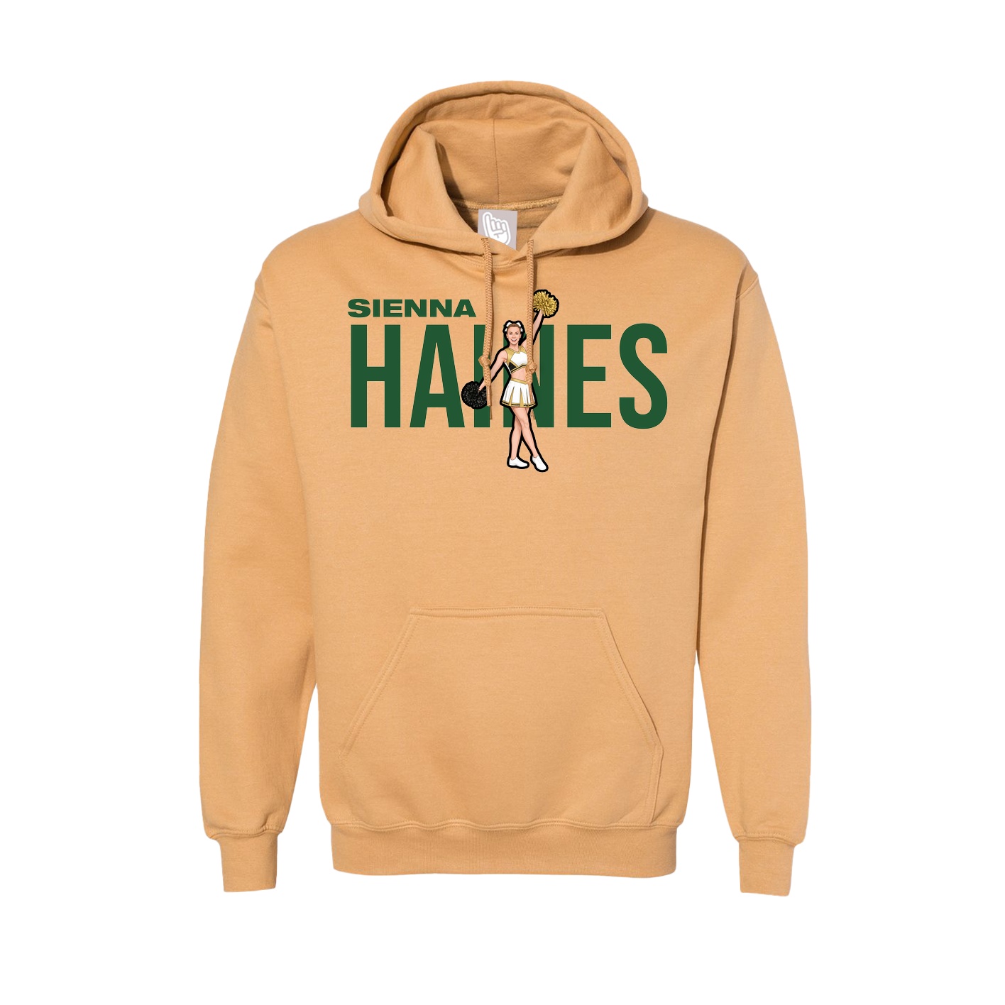 Hoodie — Player Name in Vegas Gold