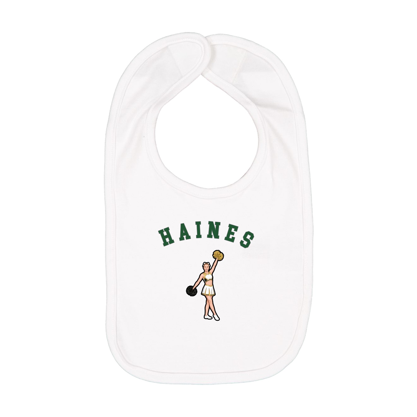 Infant Bib — Shirsey Arch in White