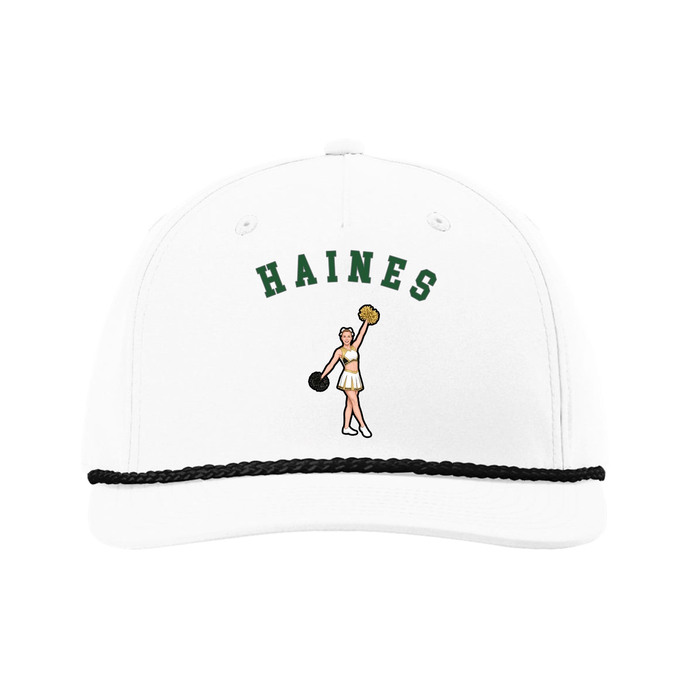 Five-Panel Classic Rope Cap — Shirsey Arch in White
