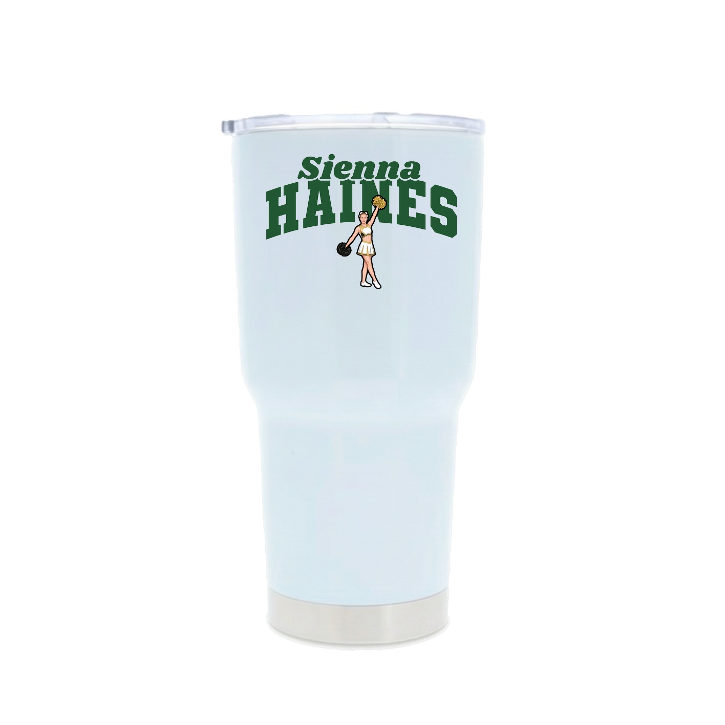 30oz Stainless Steel Tumbler — Signature Arch in White