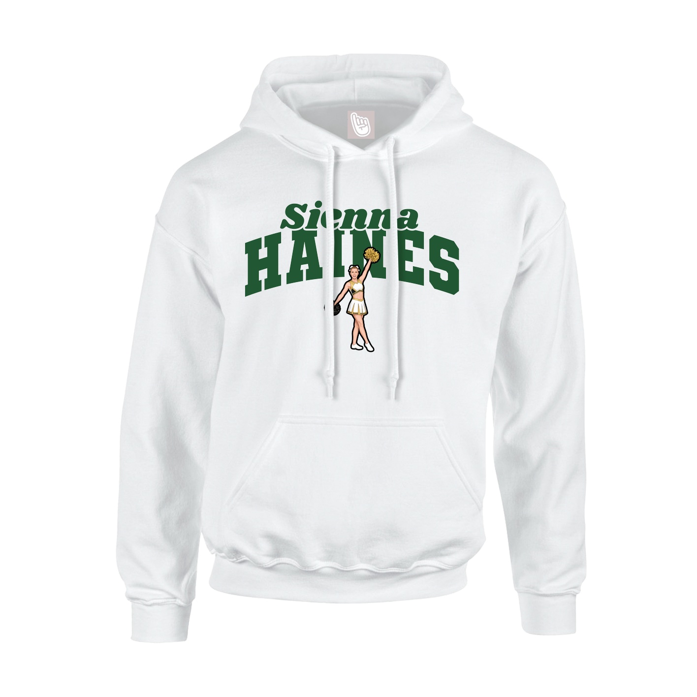 Youth Hoodie — Signature Arch in White
